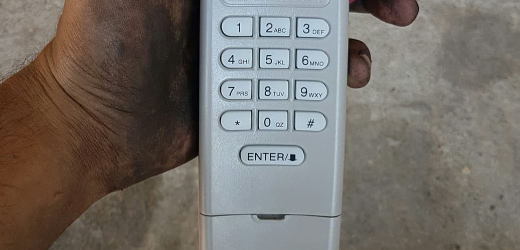 New garage door keypad