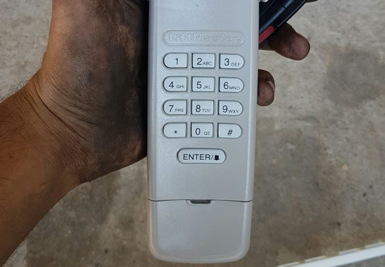 New garage door keypad